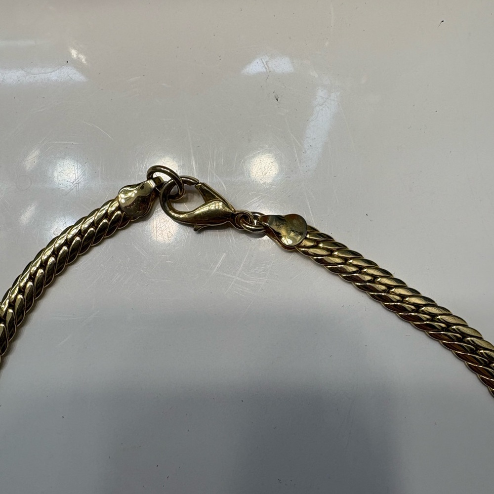 Vintage Christian Dior Elegant Gold Plated Women's Choker Necklace - Picture 5 of 8